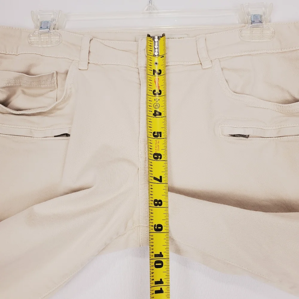 Zara Kahki Moto Pants Size 12 - Picture 7 of 16